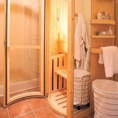 Дизайн ванной комнаты с сауной