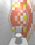 Интерьер туалета с использованием моноколоров Керама Марацци