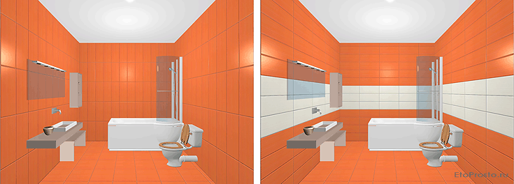 Сравнение дизайнов ванной комнаты