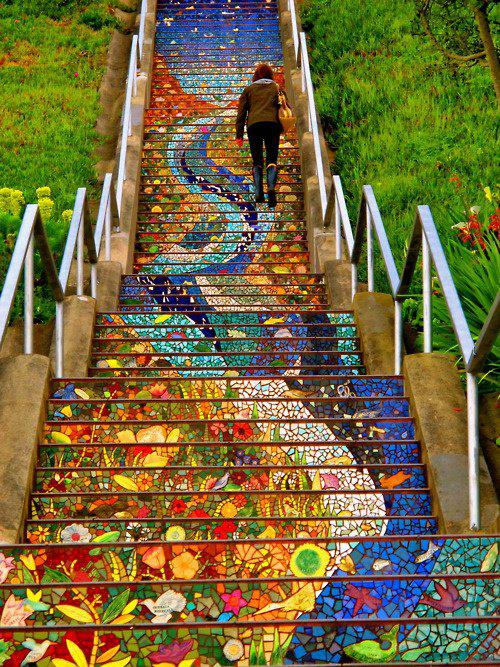 Дизайн лестницы в Сан-Франциско