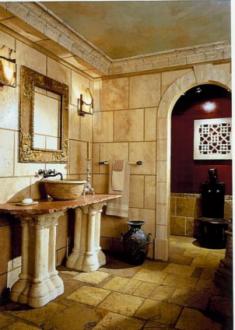 Дизайн ванной комнаты для старой крепости