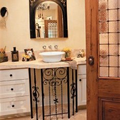 Дизайн ванной комнаты с ковкой